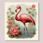 Pink Flamingo Lagoon Art Print
