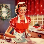 Christmas Woman From 1950