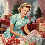 Christmas Woman From 1950