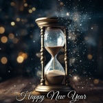 Vintage Hourglass New Year Eve Art