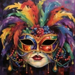 Woman In Mardi Gras Mask