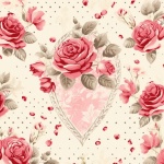 Vintage Valentine Roses Art Paper