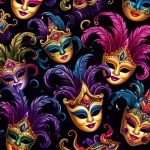 Mardi Gras Masks Art Print