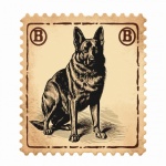 German Shepard Dog Stamp