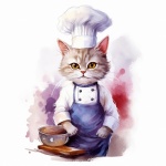 Cat Chef Art Print
