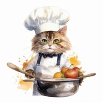 Cat Chef Art Print