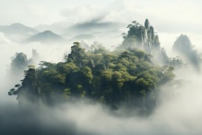 Fantasy China Mountain Landscape