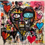 Hearts Graffiti Artwork