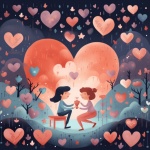 Valentine Couple Heart Art Print