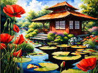 Japanese Poppy Garden