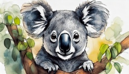Koala, Animal, Art, Drawing