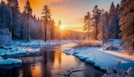 Landscape, Winter, Ice, Snow