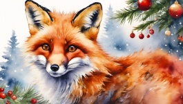 Cute Fox Christmas