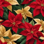 Poinsettia Christmas Background