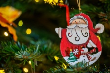 Santa On A Christmas Tree