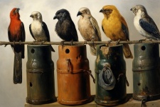Vintage Birds Art