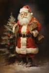 Vintage Santa Greeting Card