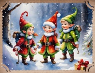 Christmas Elves Background