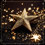 Christmas Background Stars Gold