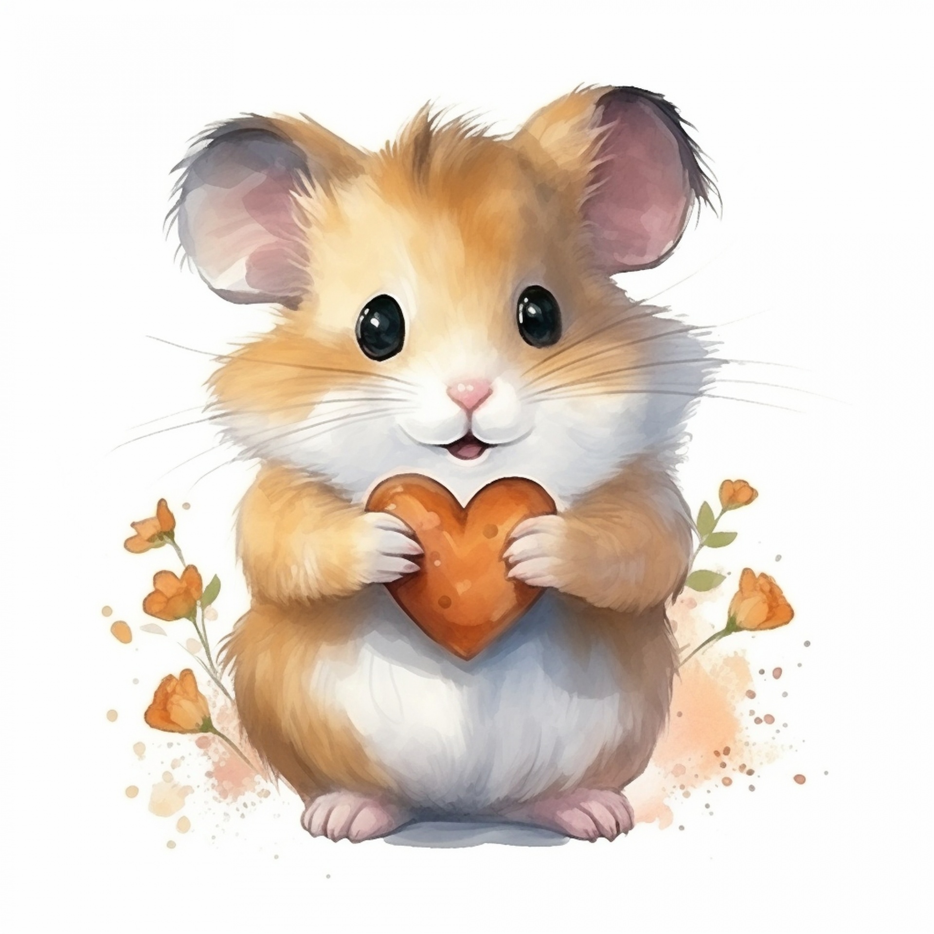 Valentine Hamster Art Print Free Stock Photo - Public Domain Pictures