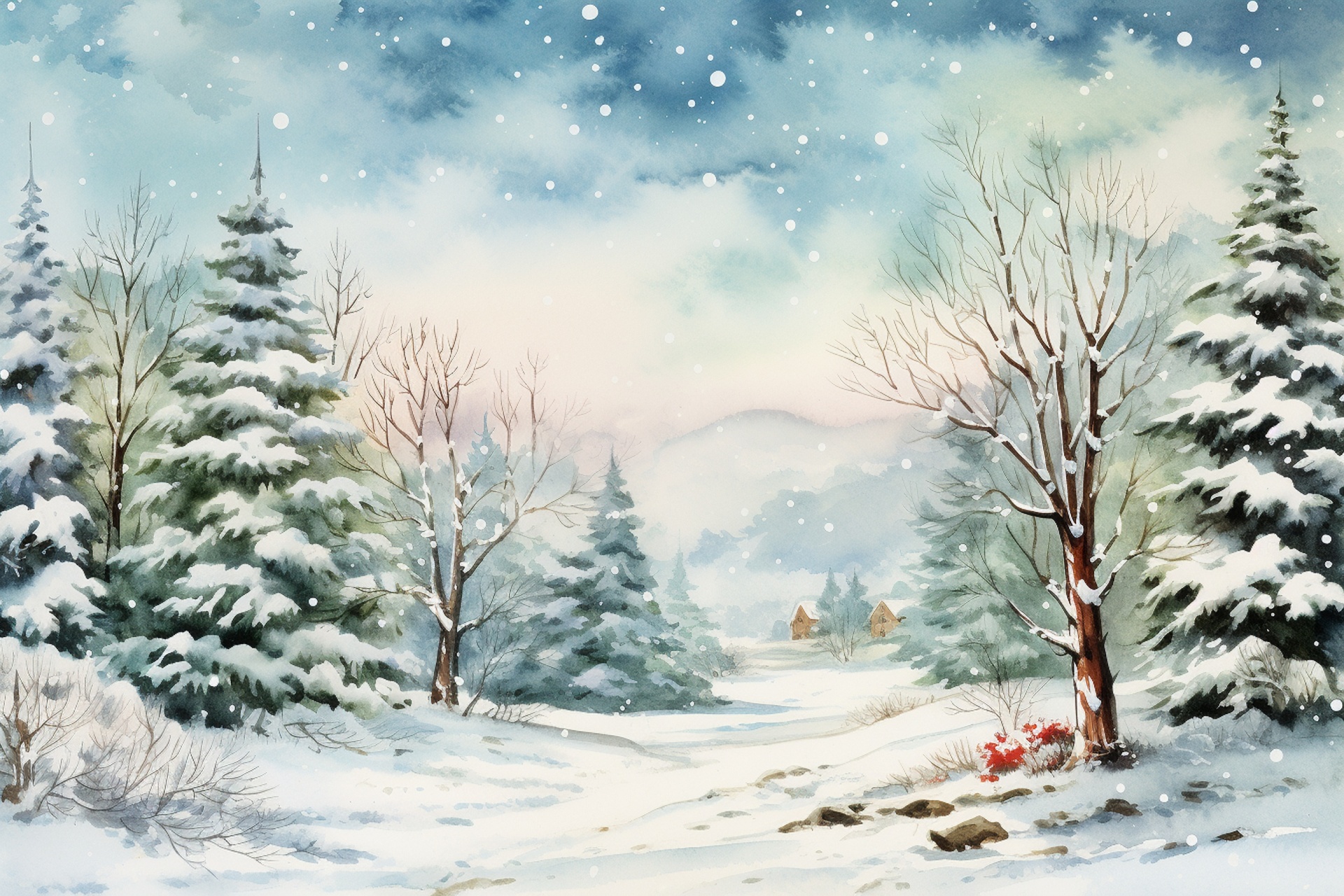 Winter Snow Scenic Art Free Stock Photo - Public Domain Pictures