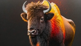 American Bison, Animal Portrait