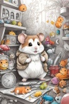 Colorful Illustration Of A Hamster