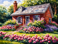Cottage Garden Pink Flowers