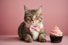 Cute Cat With A Bow Tie