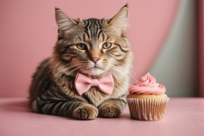 Cute Cat With A Bow Tie