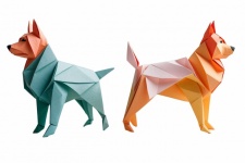 Dog Origami Style