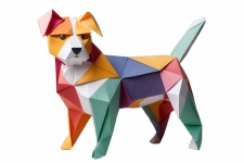 Dog Origami Style