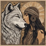Woman With Wolf