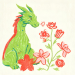 Green Dragon Pencil Illustration