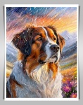 Dog, Saint Bernard , Digital Art