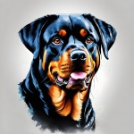 Dog Rottweiler Animal Illustration