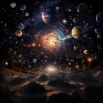 Universe Cosmos Art Print