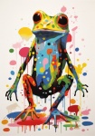 Fantasy Artistic Colorful Frog Art