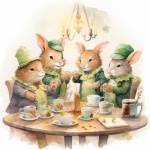 St. Patrick&039;s Day Rabbit Tea Party