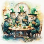 St. Patrick&039;s Day Leprechauns Beer