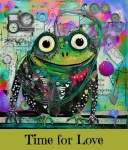 Mixed Media Valentine Toad Frog