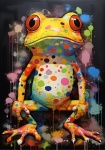 Abstract Contemporary Frog Toad Art