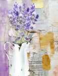 Vase Of Lavender Flowers Montage