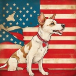 Fourth Of July Patriot Dog Art