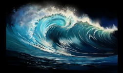 Surfer Dream Crashing Wave Art