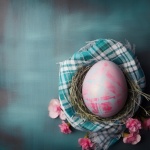 Plaid Print Easter Egg Art