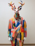 Funny Buck Deer In Suit Art