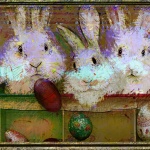 Easter Bunny Eggs Art Print