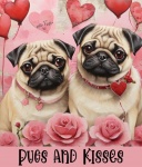 Valentine Pug Dog Greeting Art