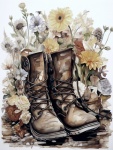 Veteran Memorial Military Boot Art